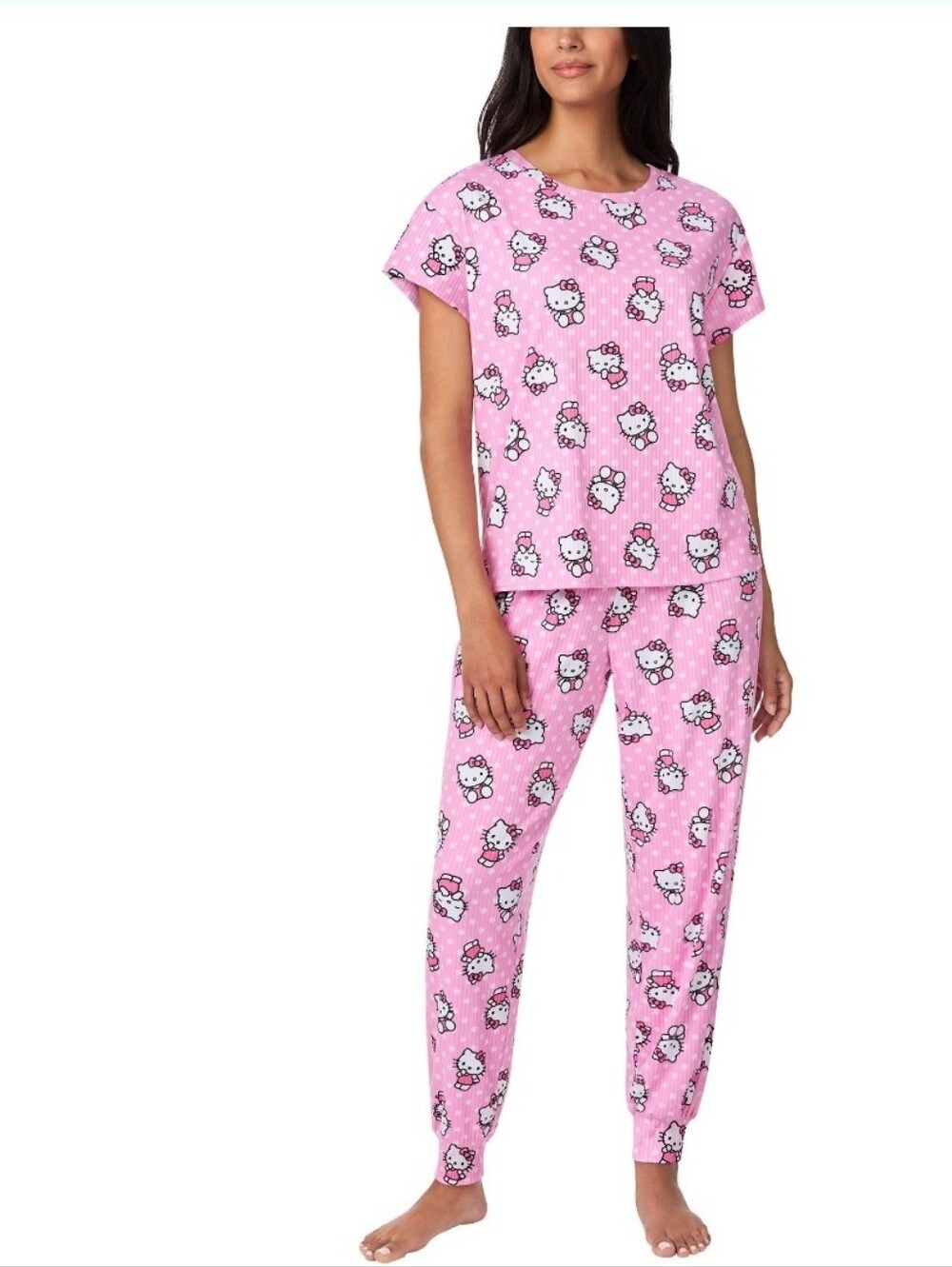 (6)Hello Kitty Character 2piece  Pajama Set
